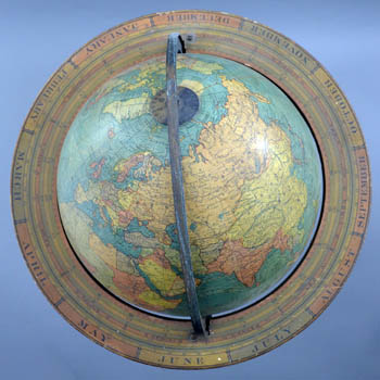 18-Inch Terrestrial Duncan Phyfe Style Floor Globe