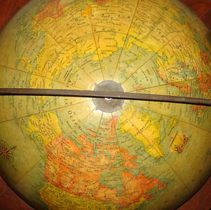Replogle 16-Inch Terrestrial Floor Globe cartouche