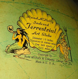Replogle 16-Inch Terrestrial Floor Globe detail of Manchukuo
