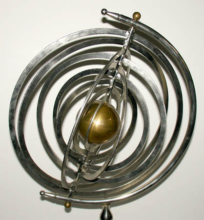 Detail of Chrome Armillary Sphere