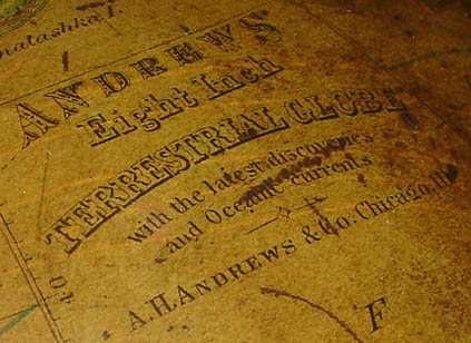 Andrews 8-Inch Terrestrial Globe detail