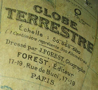 J. Forest 9-inch terrestrial table globe