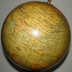 Detail of C.S. Hammond 8-Inch Terrestrial Table Globe