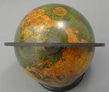 Kittinger and W. & A.K. Johnston 8-Inch Terrestrial Table Globe, detail