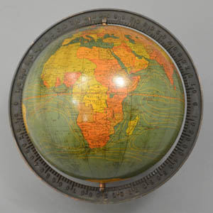 Kittinger and W. & A.K. Johnston 8-Inch Terrestrial Table Globe, detail