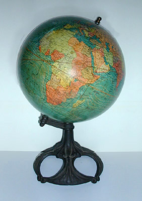 8 Inch Art Nouveau Terrestrial Table Globe