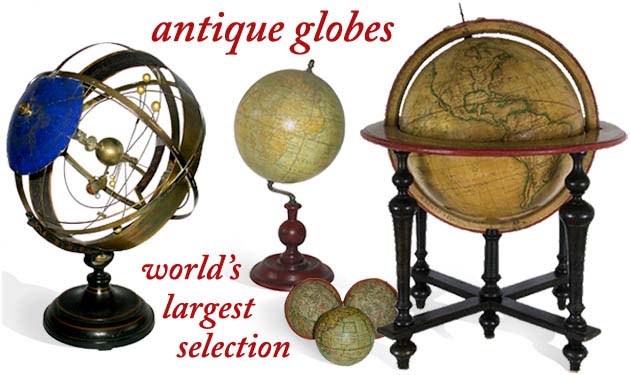 America's largest selection of antique globes
