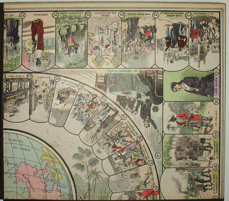 Around the World in 80 Days game board detail