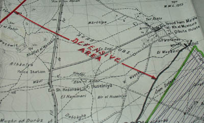 Israeli-Syrian Armistice Agreement map detail