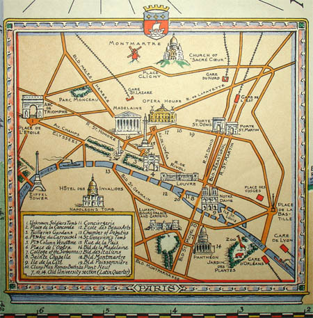 Inset map of Paris