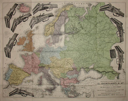 Gun Manufacturer Advertising Map of Europe