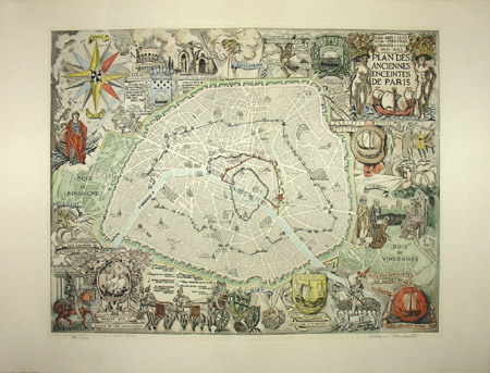 Map of Paris Walls