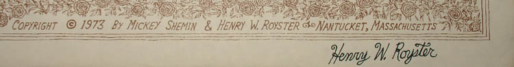 Nantucket Town pictorial map Henry W. Royster signature