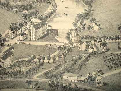 Bird's-Eye View of Valley Forge, Pennsylvania detail