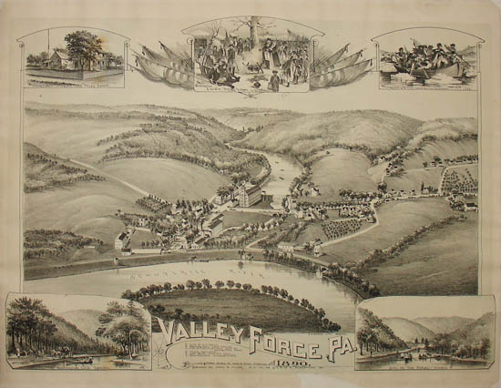 Bird's-Eye View of Valley Forge, Pennsylvania