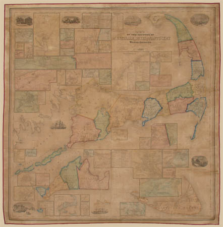 Large Map of Cape Cod, Martha's Vineyard and Nantucket