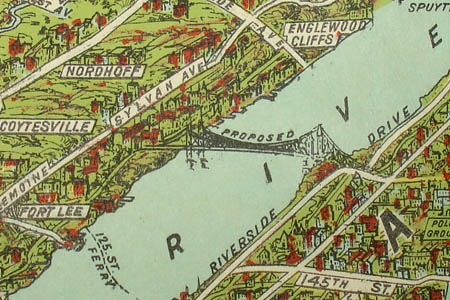 Nostrand Bird's-eye view Map of New York and Vicinity