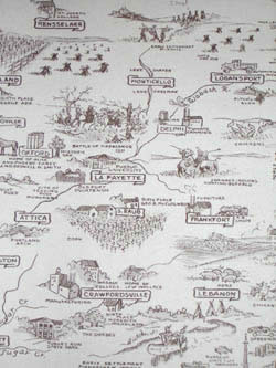 Indiana Hoosier Pictorial Map