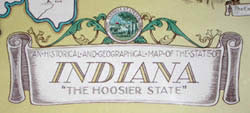 Indiana Hoosier Pictorial Map