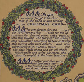 Detail of holiday greetings