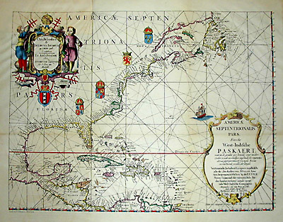 America Septentionalist Pars. from the West-Indische Paskaert