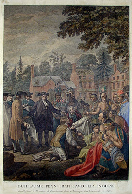 William Penn's Treaty with the Indians when he founded the Province of Pennsylvania in North America in 1681