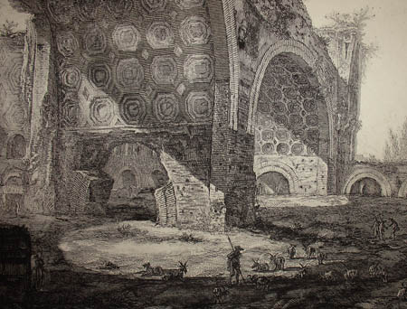 Detail of structure and goatherd
