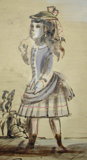 Carousel No. 21-22, original costume design, detail