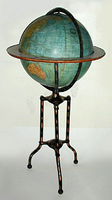 Sears Roebuck Tubular Zebra-stripe Floor Globe