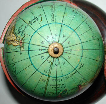 Nicolas Lane pocket globe detail