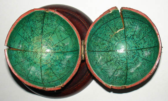 Nicolas Lane pocket terrestrial and celestial globes