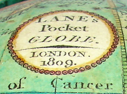 Nicolas Lane pocket globe detail