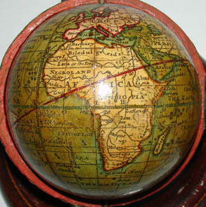 W. & S. Jones pocket globe detail
