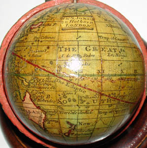 W. & S. Jones pocket globe detail