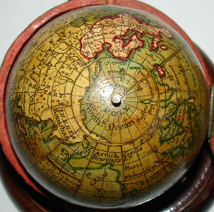 W. & S. Jones pocket globe detail