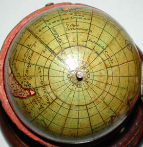 W. & S. Jones pocket globe detail