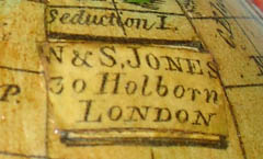 W. & S. Jones pocket globe detail