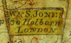 W. & S. Jones pocket globe detail