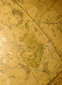 Loring celestial table globe detail