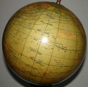 Detail of C.S. Hammond 8-Inch Terrestrial Table Globe