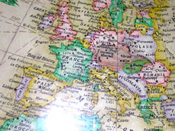 Rand McNally Art Deco Globe with Green Glass Base