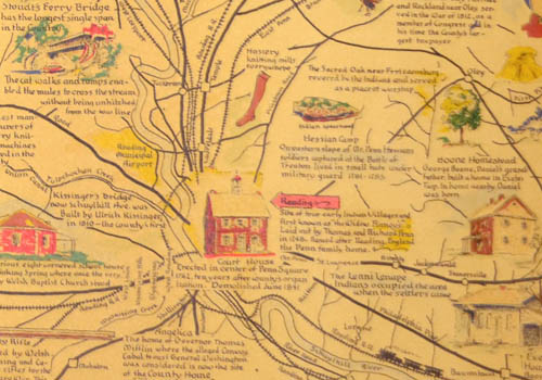 Pictorial Map, Berks County: An Historical Map