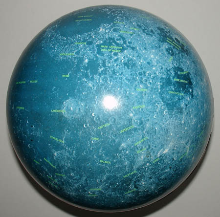 J. Chein & Co. 9-Inch Lunar Globe, detail