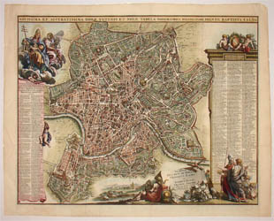 Map, Rome, Novissima et Accuratissima Romae Veteris et Novae