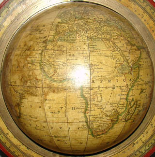 Gilman Joslin 6-Inch Terrestrial Globe, detail