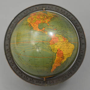 W. & A.K. Johnston, Ltd. (globe gores) 8-Inch Terrestrial Table Globe, detail
