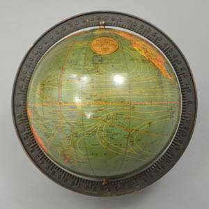 W. & A.K. Johnston, Ltd. (globe gores) 8-Inch Terrestrial Table Globe, detail