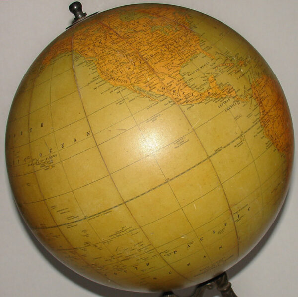Rand McNally & Company 12-Inch Terrestrial Table Globe, detail