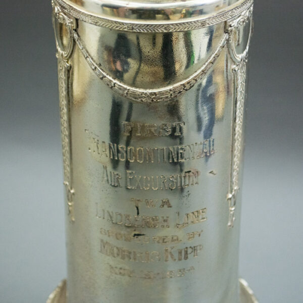 Trophy: “First Transcontinental Air Excursion” detail