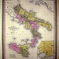 Map of Kingdom of Naples or Two Sicilies